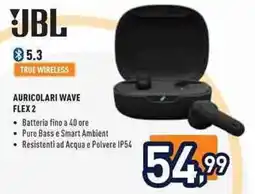Unieuro JBL Auricolari Wave Flex 2 offerta