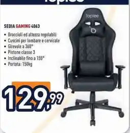 Unieuro Sedia gaming 4063 Toplee offerta