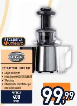 Unieuro Estrattore Juice Art R.G.V. offerta