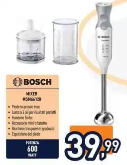 Unieuro Bosch mixer MSM66120 offerta