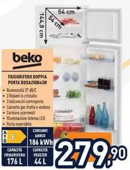 Unieuro Frigorifero doppia porta Beko offerta