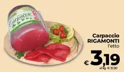 Coop Radenza Carpaccio Rigamonti offerta