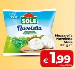 Coop Radenza Mozzarella Nuvoletta SOLE offerta