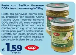 Coop Radenza Pesto con Basilico Genovese DOP offerta