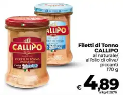 Coop Radenza Filetti di Tonno Callipo offerta
