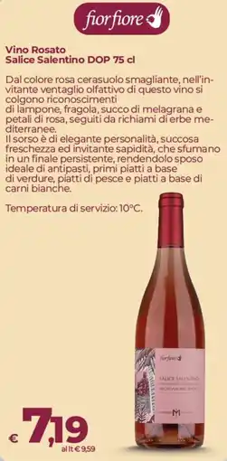 Coop Radenza Fiorfiore Vino Rosato Salice Salentino DOP offerta