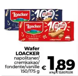 Coop Radenza Wafer LOACKER offerta