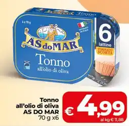 Coop Radenza Tonno all'olio di oliva AS DO MAR offerta