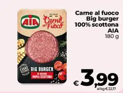 Coop Radenza Carne al fuoco Big burger AIA offerta