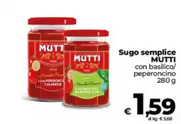 Coop Radenza Sugo semplice MUTTI con basilico/peperoncino offerta