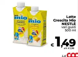 Coop Radenza Latte Crescita Mio Nestlé offerta