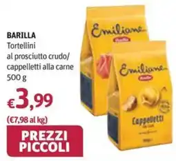Futura Supermercati Barilla Emiliane Tortellini al prosciutto crudo/cappelletti alla carne offerta