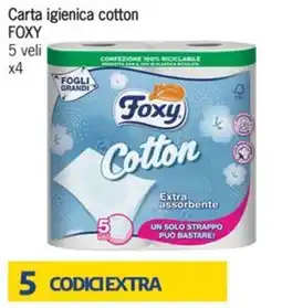 Futura Supermercati Carta igienica cotton Foxy offerta