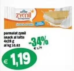 Il Castoro Supermercati Parmalat Zymil snack al latte offerta