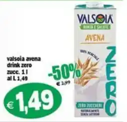 Il Castoro Supermercati Valsòia avena drink zero offerta