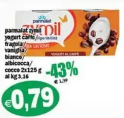 Il Castoro Supermercati Parmalat Zymil yogurt al caffè offerta