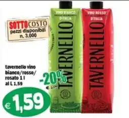 Il Castoro Supermercati Tavernello vino bianco/rosso/rosato offerta