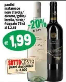 Il Castoro Supermercati paolini matarocco nero d'avola offerta