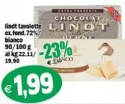 Il Castoro Supermercati lindt tavolette bianco offerta