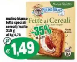 Il Castoro Supermercati Mulino Bianco Fette ai Cereali offerta