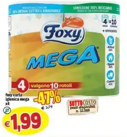 Il Castoro Supermercati Foxy carta igienica mega offerta