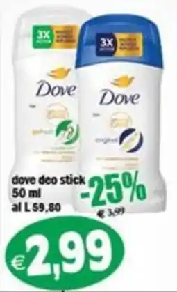 Il Castoro Supermercati Dove deo stick offerta