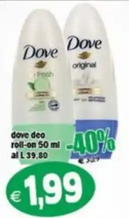 Il Castoro Supermercati Dove deo roll-on offerta