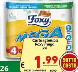 Ipercarni Carta igienica Foxy mega offerta