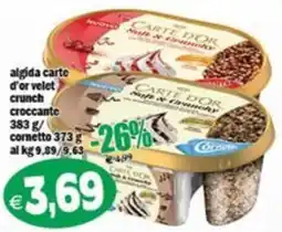 Il Castoro Supermercati Algida carte d'or velet crunch croccante offerta