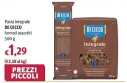 Futura Supermercati Pasta integrale De Cecco offerta
