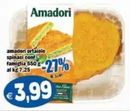 Il Castoro Supermercati Amadori ortaiole spinaci conf. offerta