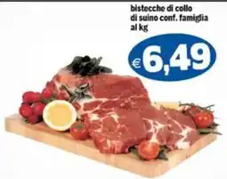 Il Castoro Supermercati bistecche di collo di suino conf. famiglia offerta