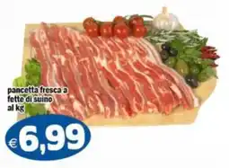 Il Castoro Supermercati Pancetta fresca a fette di suino offerta