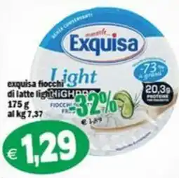 Il Castoro Supermercati Exquisa fiocchi di latte light offerta