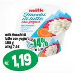 Il Castoro Supermercati milk fiocchi di latte con yogurt offerta