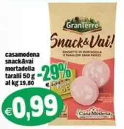 Il Castoro Supermercati Snack&Vai! mortadella taralì offerta