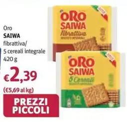 Futura Supermercati Oro SAIWA fibrattiva offerta