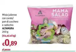 Futura Supermercati Mista julienne con carote pan di zucchero e radicchio ALTAMURA offerta
