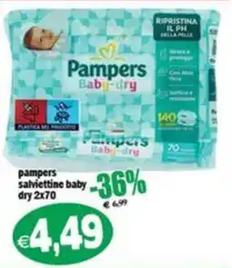 Il Castoro Supermercati Pampers salviettine baby dry offerta