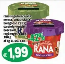 Il Castoro Supermercati Sugo alla norma Rana offerta
