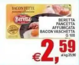 Pewex Beretta pancetta affumicata bacon vaschetta offerta