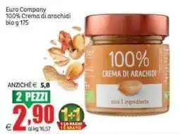 Elite Euro Company 100% Crema di arachidi bio offerta