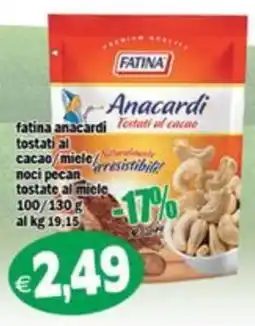 Il Castoro Supermercati Fatina Anacardi Tostati al Cacao offerta
