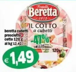 Il Castoro Supermercati Beretta prosciutto cotto a cubetti offerta