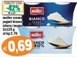 Il Castoro Supermercati muller crema yogurt bianco offerta
