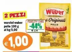 Il Castoro Supermercati Wüber pollo offerta