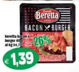 Il Castoro Supermercati Beretta bacon x burger offerta