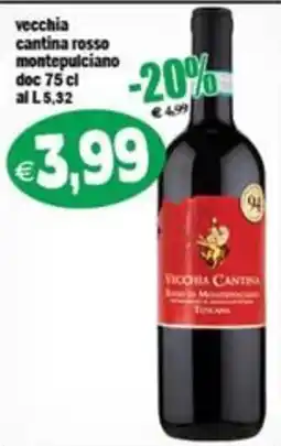 Il Castoro Supermercati Vecchia cantina rosso montepulciano offerta
