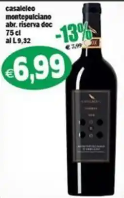 Il Castoro Supermercati Casaleleo montepulciano abr. riserva doc offerta