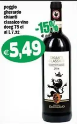 Il Castoro Supermercati Poggio Gherardo Chianti Classico Vino DOCG offerta